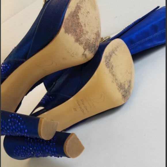 Rare luxury designer Louis David Heels Size 41 & Matching Purse Embellished - Picture 7 of 7